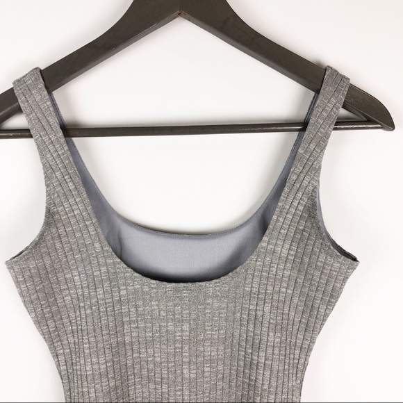 Windsor Gray Silver Ribbed Sleeveless Mini Dress Size Small - Picture 7 of 9